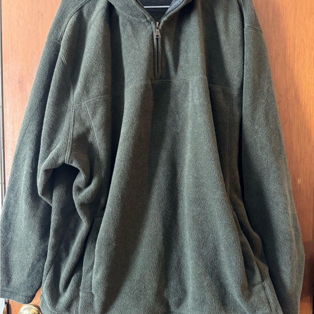 St. John's Bay Men's Dark Green Zip-Up Sweater
